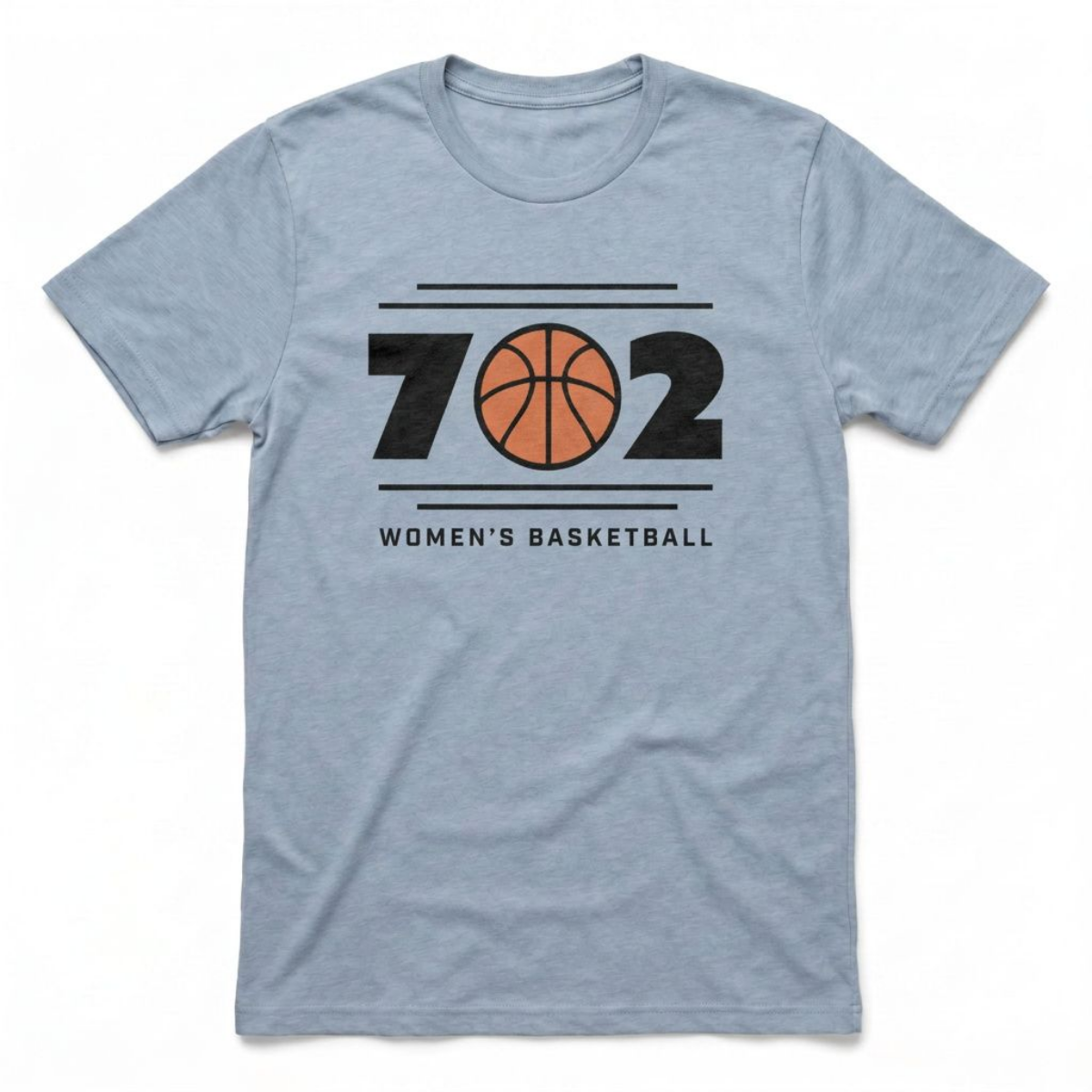 702 Las Vegas area code basketball t-shirt in vintage stonewash denim