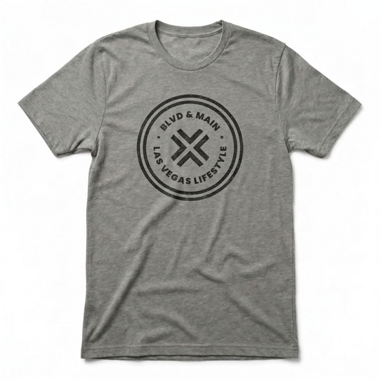 BLVD Circle Las Vegas t-shirt in venetian gray