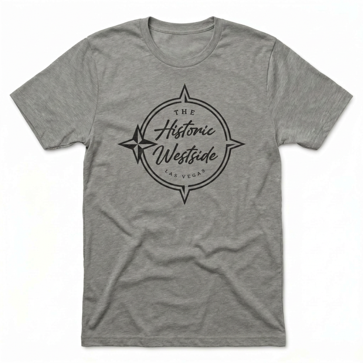 Historic West Side Las Vegas compass t-shirt in venetian gray