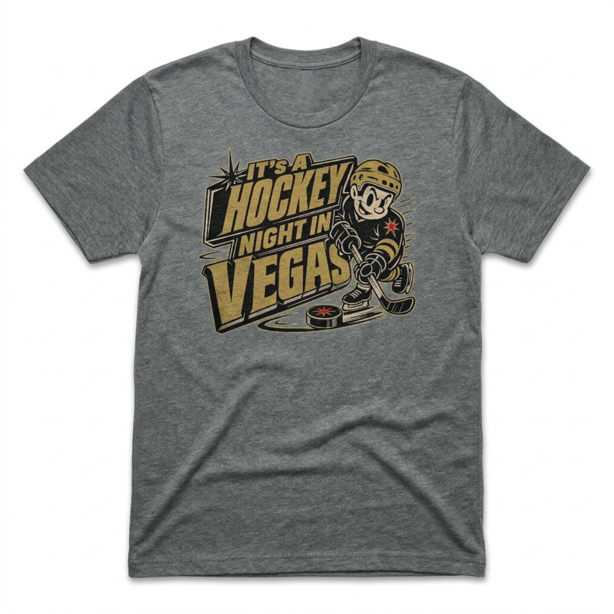 Hockey Night Vegas Las Vegas Golden Knights t-shirt in heavy metal
