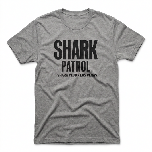 Shark Patrol Las Vegas nightclub t-shirt in gray
