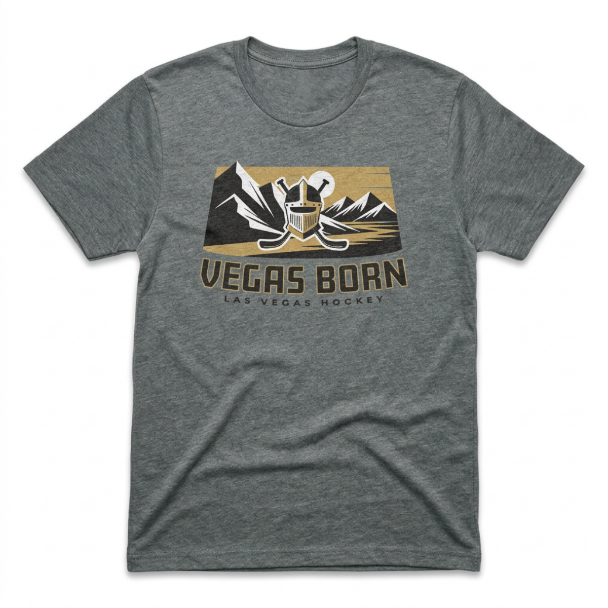 Vegas Born Knight Las Vegas Golden Knights t-shirt in heavy metal