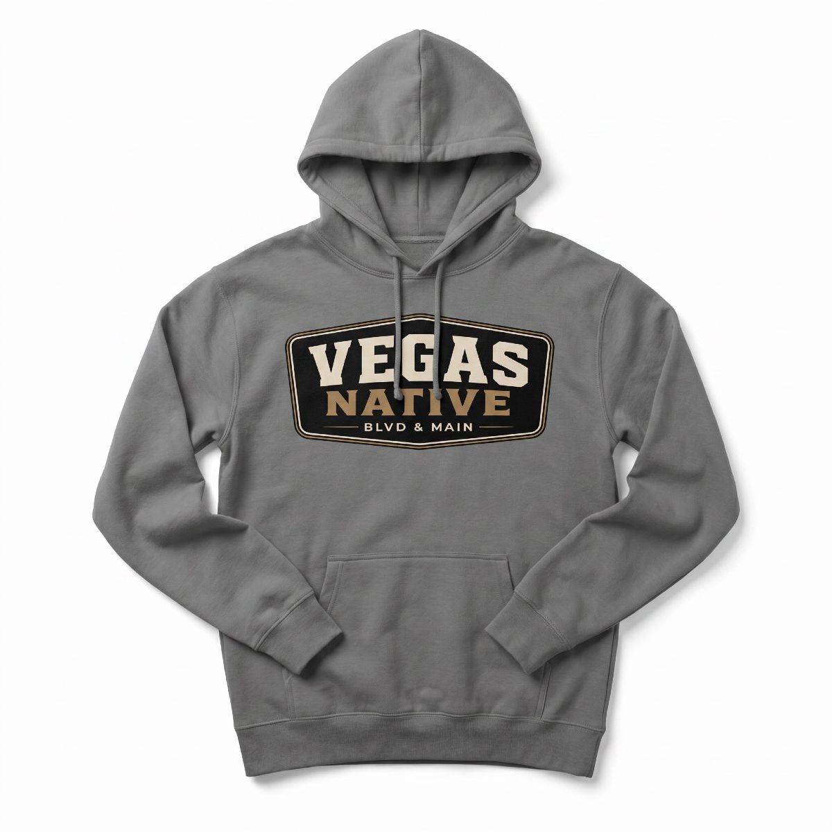 Vegas Native Badge Las Vegas hoodie in gunmetal heather