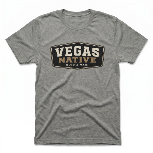 Las Vegas Native Badge t-shirt in venetian gray