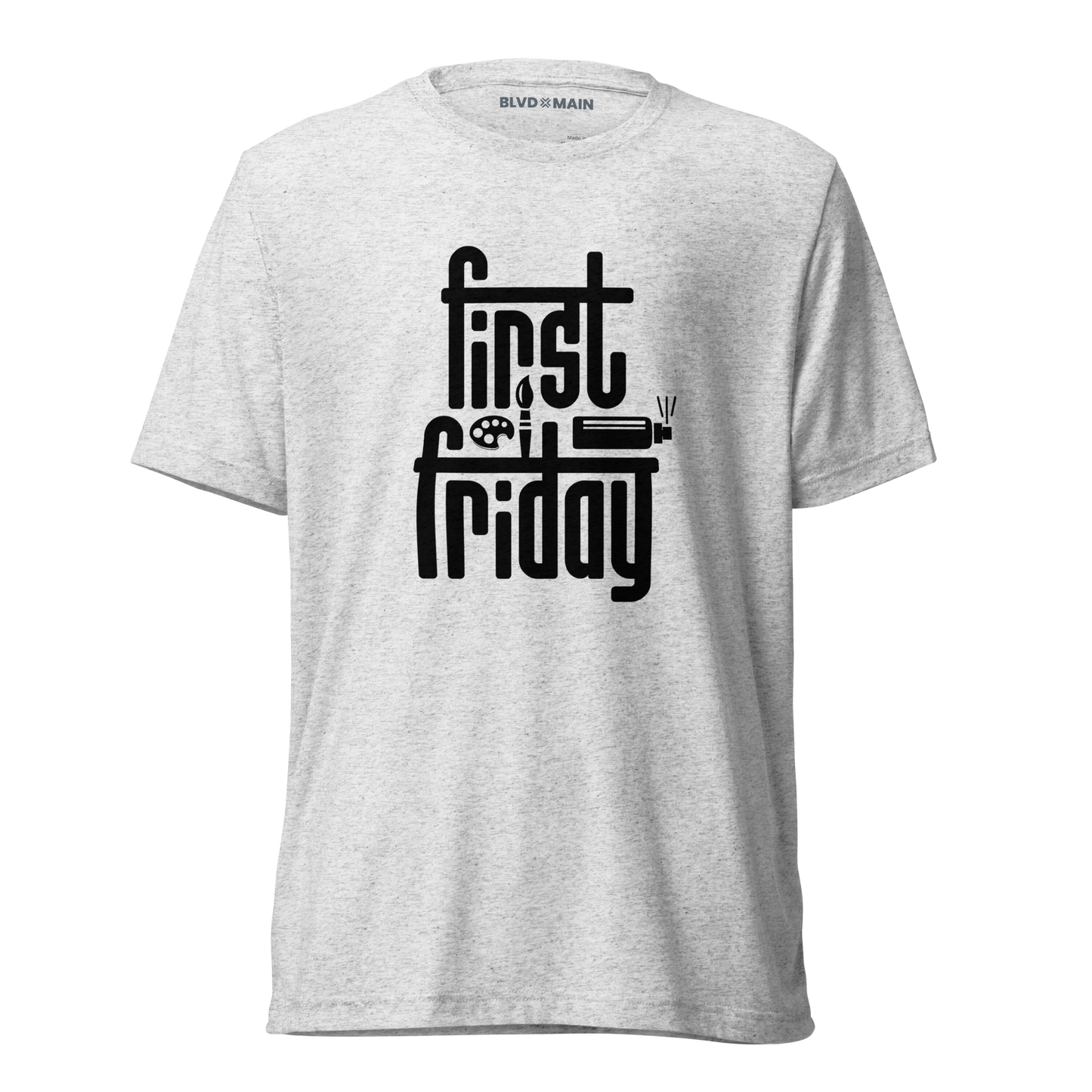 First Friday Las Vegas Arts District t-shirt in white fleck
