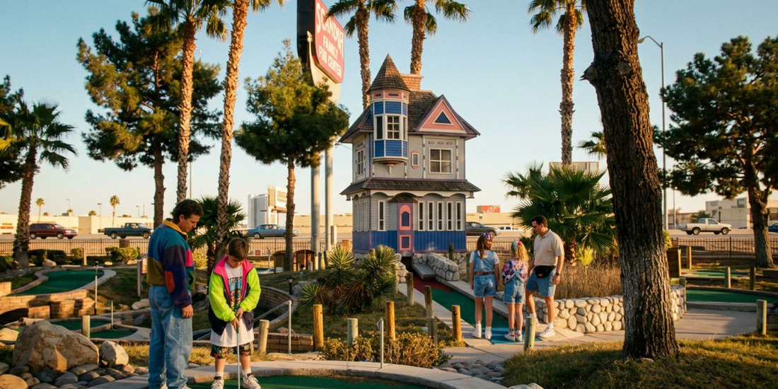 Scandia Family Fun Center miniature golf course and Victorian clubhouse in Las Vegas, 1995