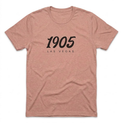 1905 Las Vegas est. 1905 t-shirt in desert pink