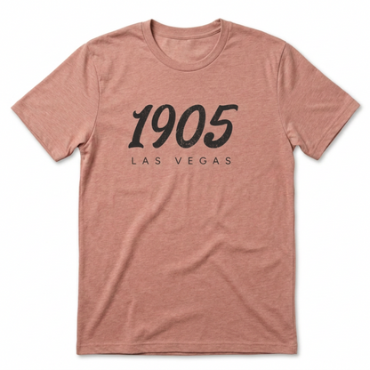 1905 Las Vegas est. 1905 t-shirt in desert pink