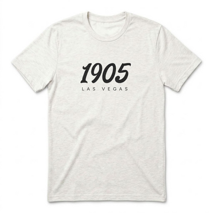 1905 Las Vegas est. 1905 t-shirt in heather white