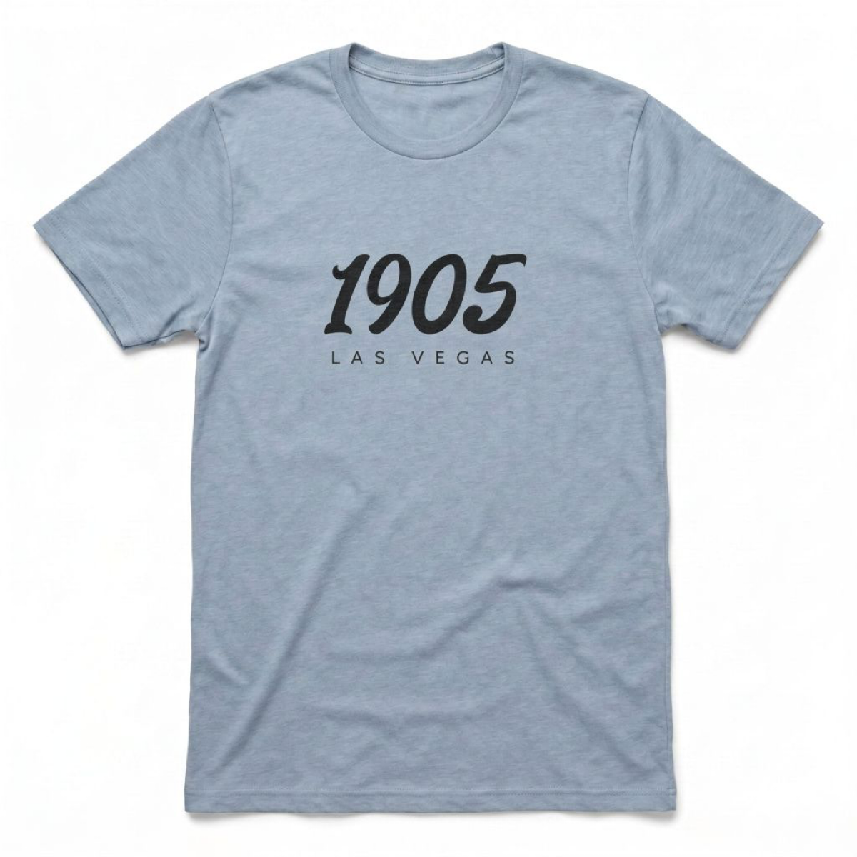 1905 Las Vegas est. 1905 t-shirt in vintage stonewash denim