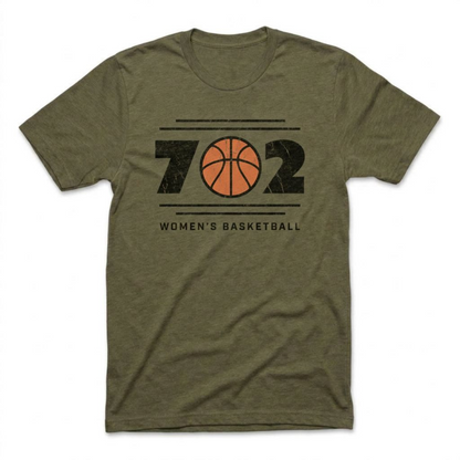 702 Las Vegas area code basketball t-shirt in military green
