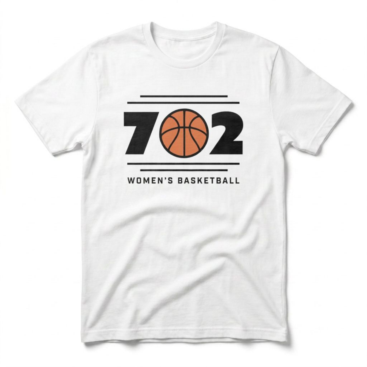 702 Las Vegas area code basketball t-shirt in white