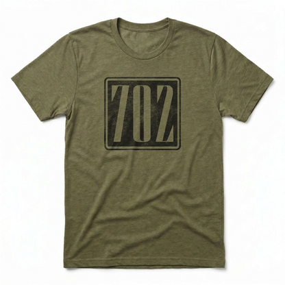 702 Square Las Vegas area code t-shirt in military green