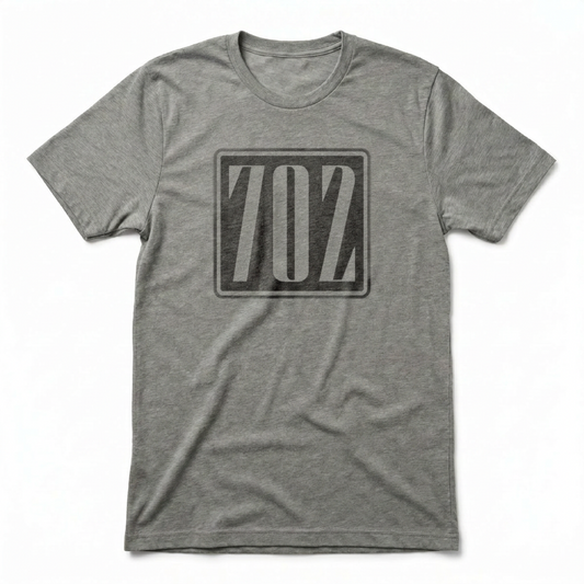 702 Square Las Vegas area code t-shirt in venetian gray