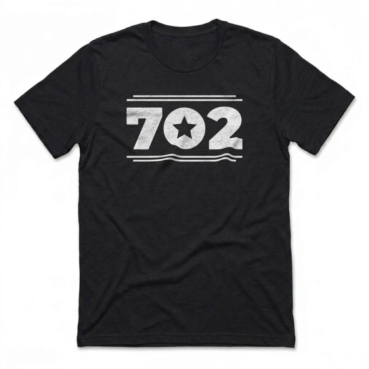 702 Star Black Edition Las Vegas area code t-shirt in black