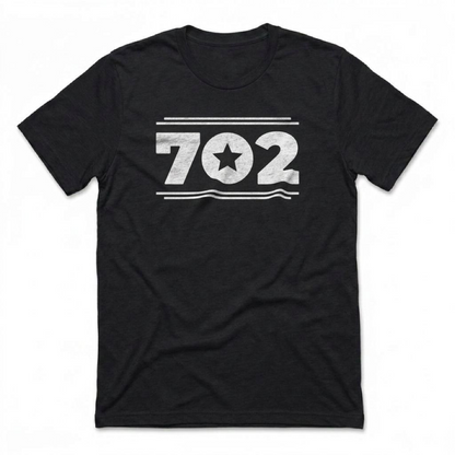 702 Star Black Edition Las Vegas area code t-shirt in black