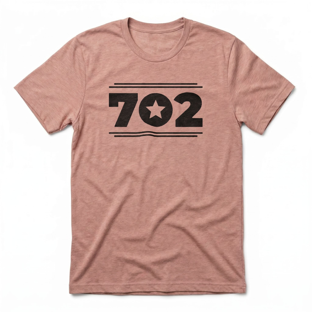 702 Star Las Vegas area code t-shirt in desert pink