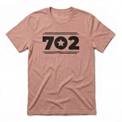 702 Star Las Vegas area code t-shirt in desert pink