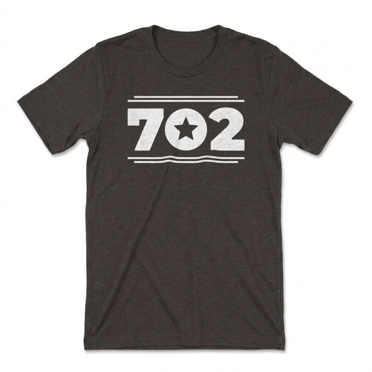 702 Star Black Edition Las Vegas area code t-shirt in graphite black