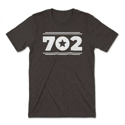 702 Star Black Edition Las Vegas area code t-shirt in graphite black