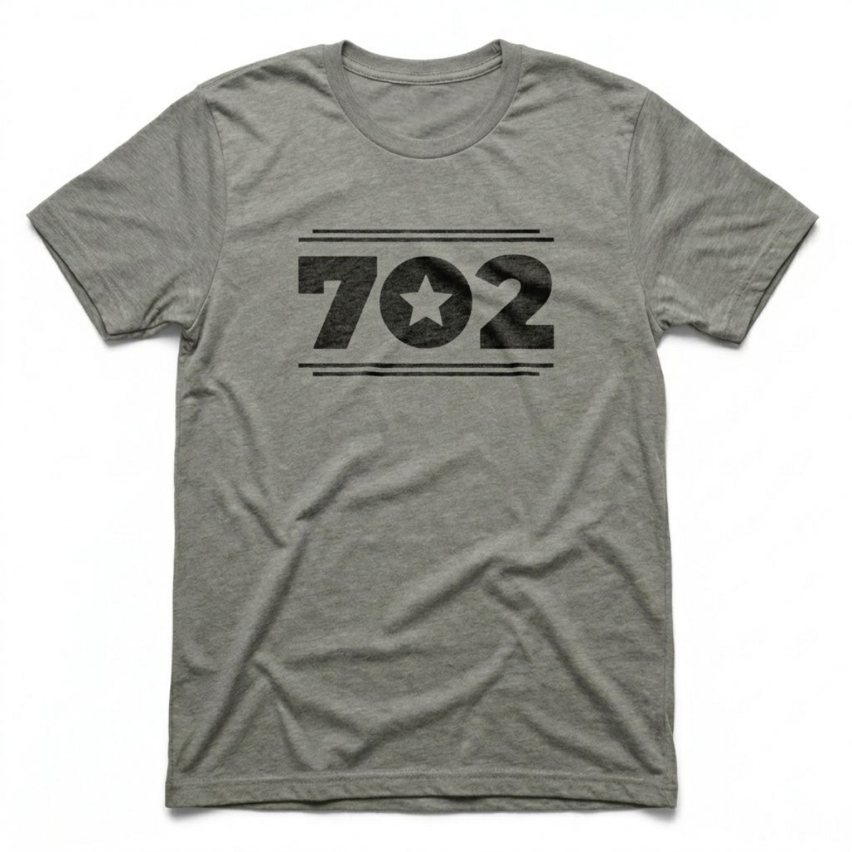 702 Star Las Vegas area code t-shirt in venetian gray