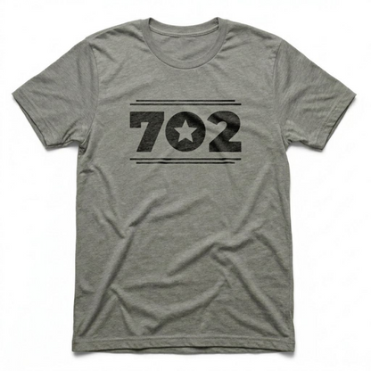 702 Star Las Vegas area code t-shirt in venetian gray