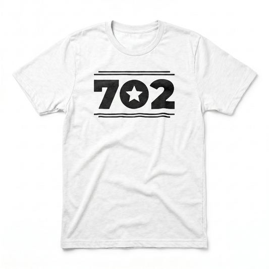 702 Star Las Vegas area code t-shirt in white