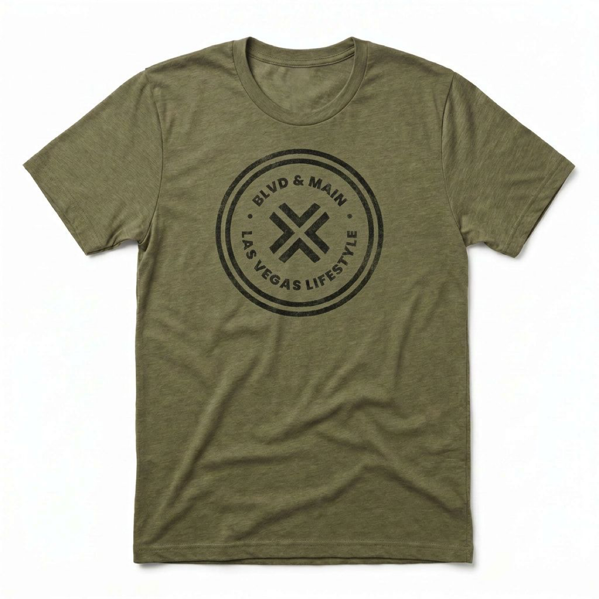 BLVD Circle Las Vegas t-shirt in military green