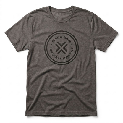 BLVD Circle Las Vegas t-shirt in premium heather