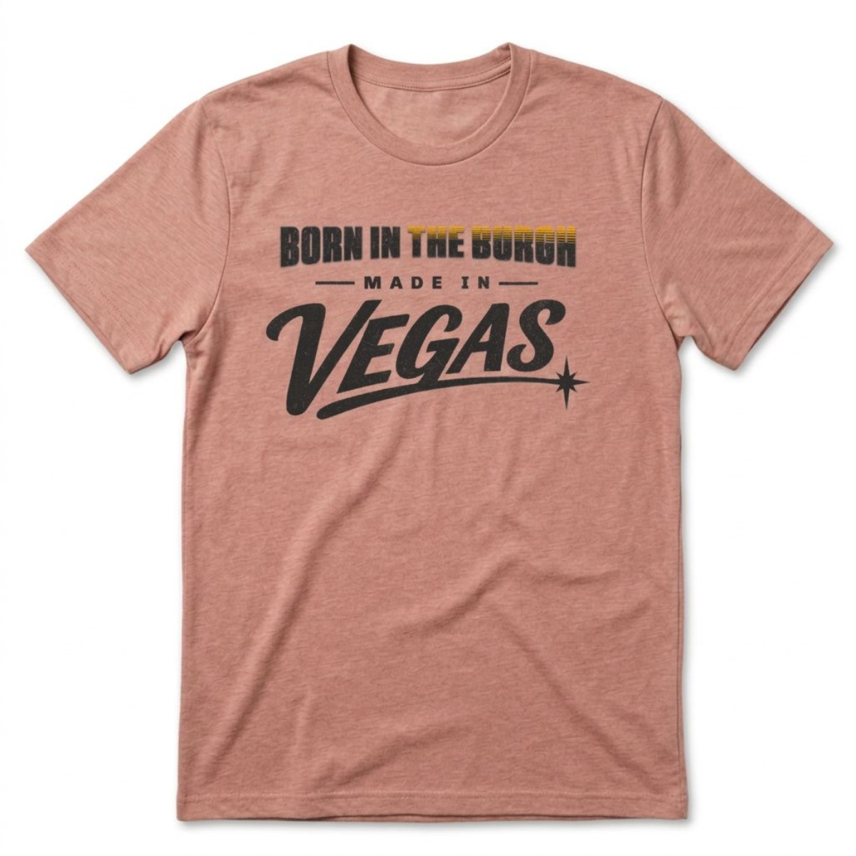 Born In The Burgh Las Vegas t-shirt in desert pink