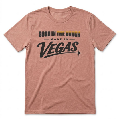 Born In The Burgh Las Vegas t-shirt in desert pink