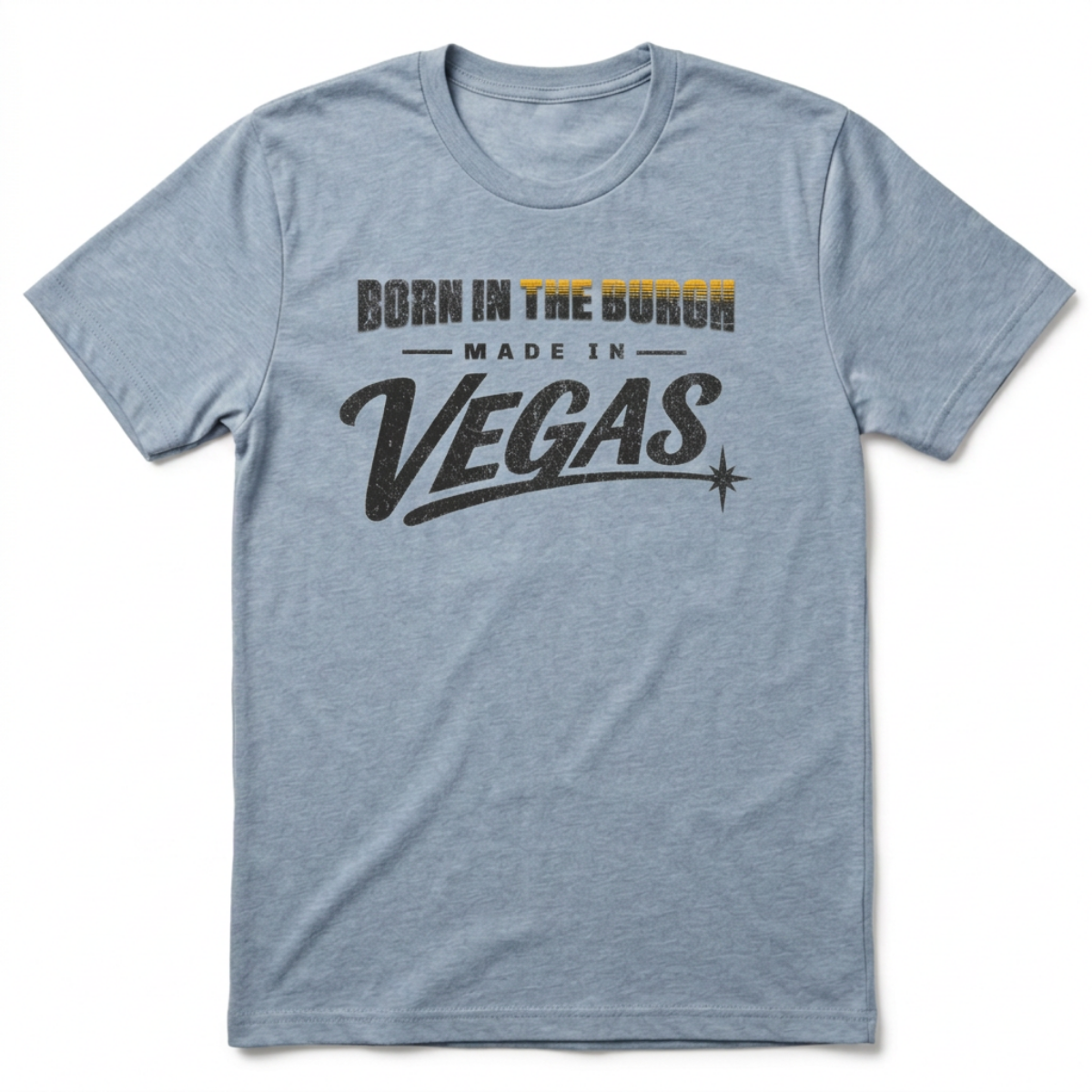 Born In The Burgh Las Vegas t-shirt in vintage stonewash denim