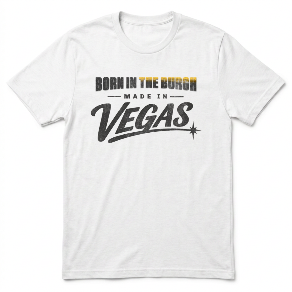 Born In The Burgh Las Vegas second t-shirt in heather white