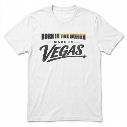 Born In The Burgh Las Vegas second t-shirt in heather white