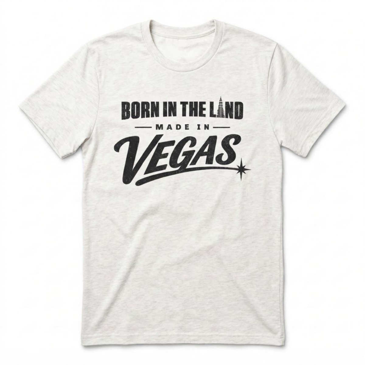 Made In The Land Las Vegas t-shirt in heather white
