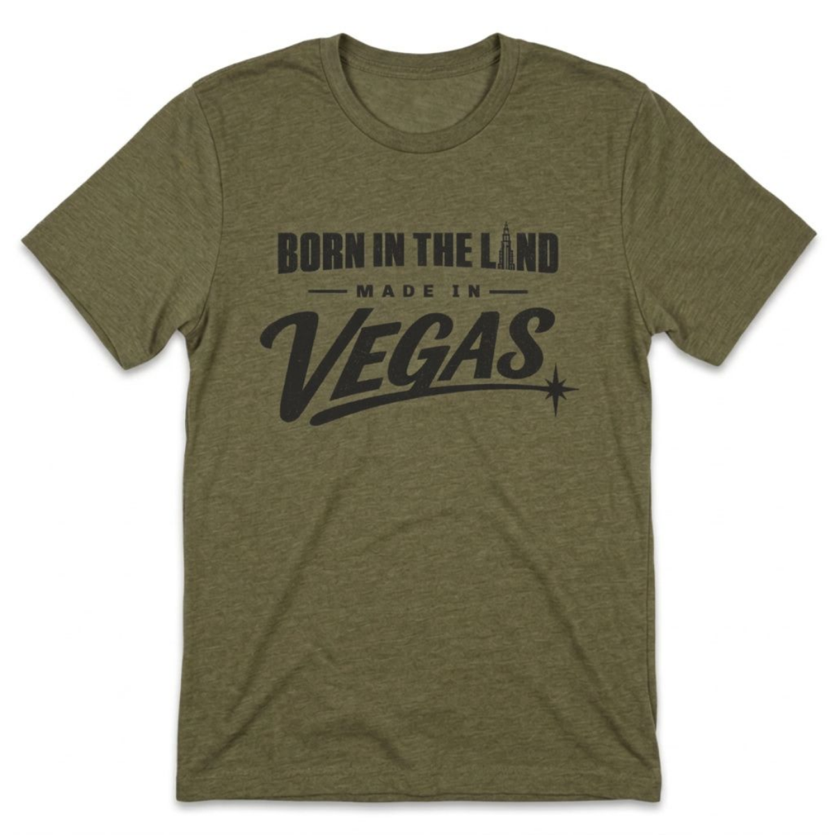 Made In The Land Las Vegas t-shirt in military green