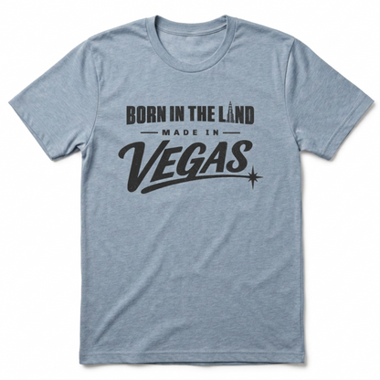 Made In The Land Las Vegas t-shirt in vintage stonewash denim