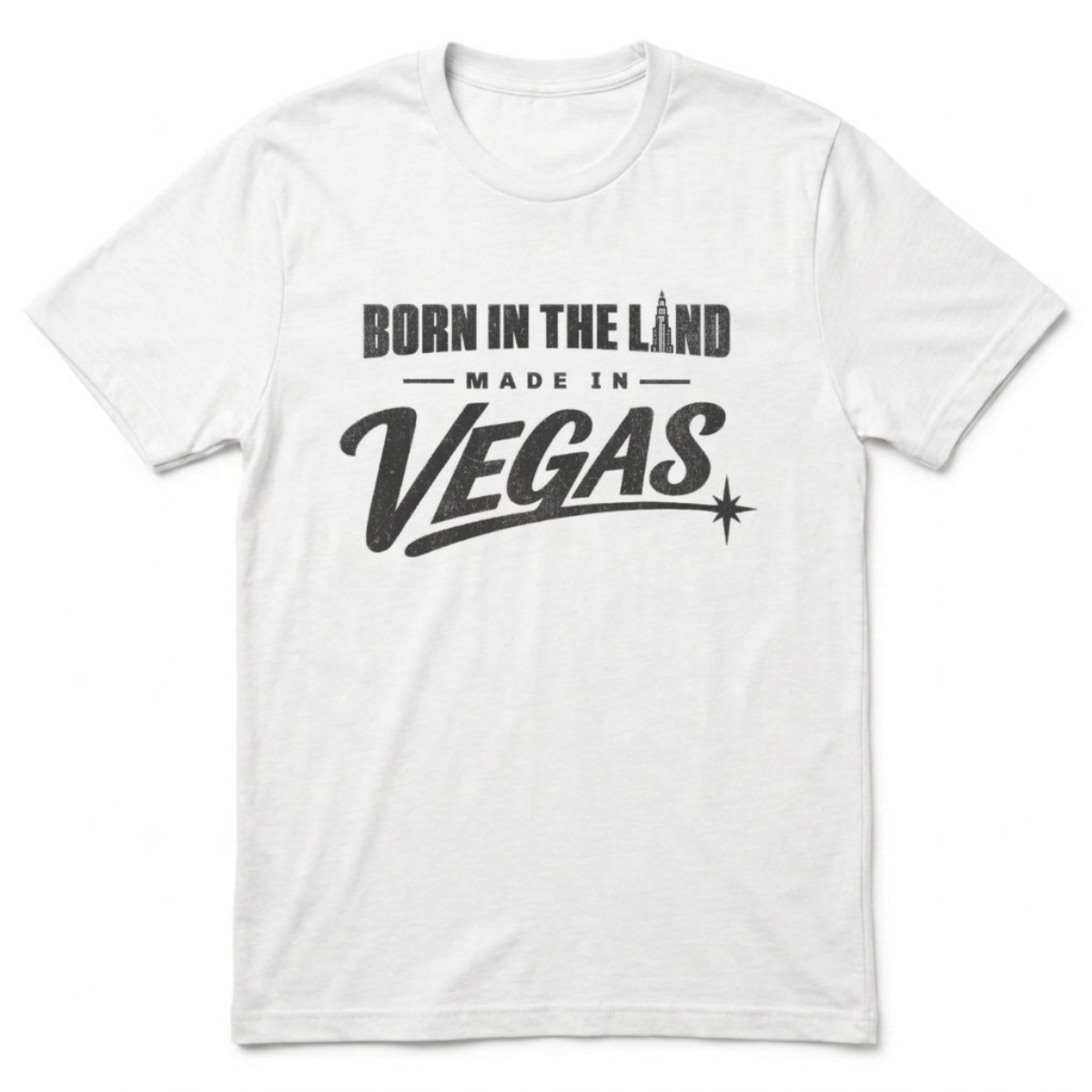 Made In The Land Las Vegas second t-shirt in heather white