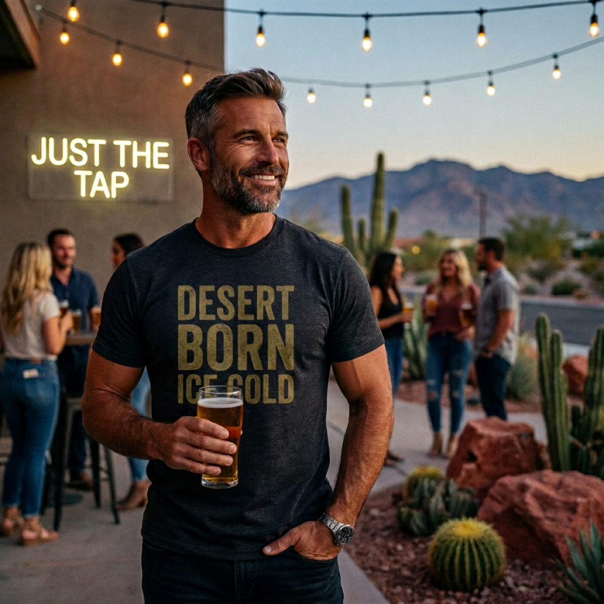 Desert Born Ice Cold Las Vegas t-shirt lifestyle shot 2