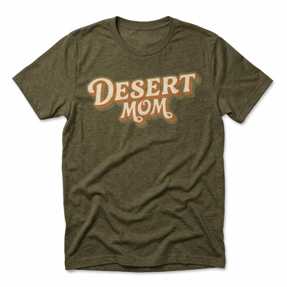 Desert Mom Las Vegas t-shirt in military green