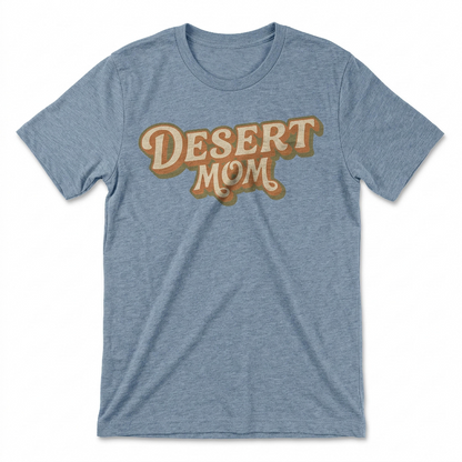 Desert Mom Las Vegas t-shirt in stonewash denim