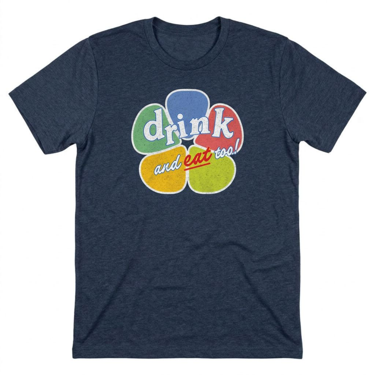 Drink And Eat Too Las Vegas Golden Knights t-shirt in legion blue