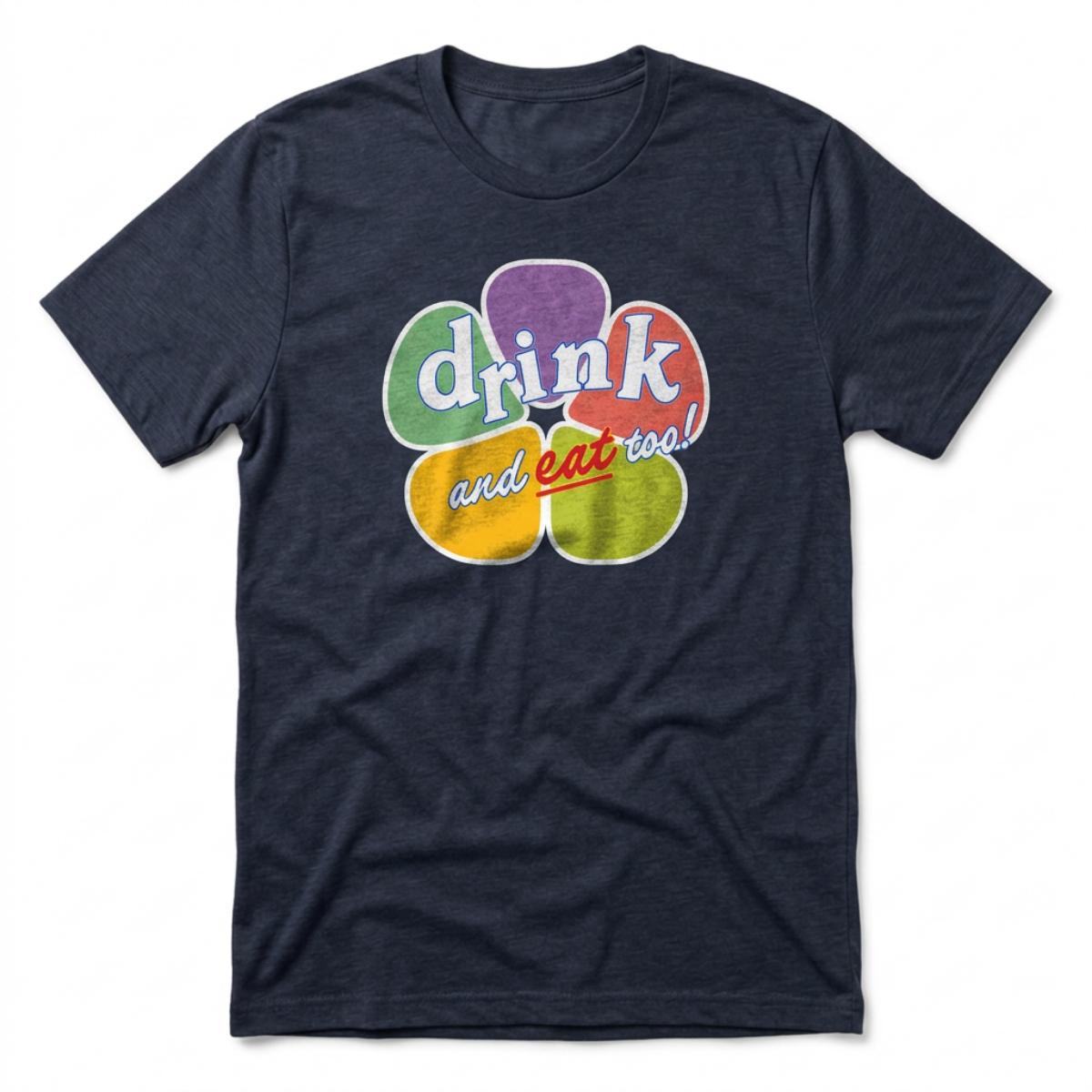 Drink And Eat Too Las Vegas Golden Knights t-shirt in vintage navy