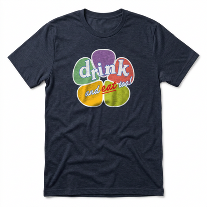 Drink And Eat Too Las Vegas Golden Knights t-shirt in vintage navy