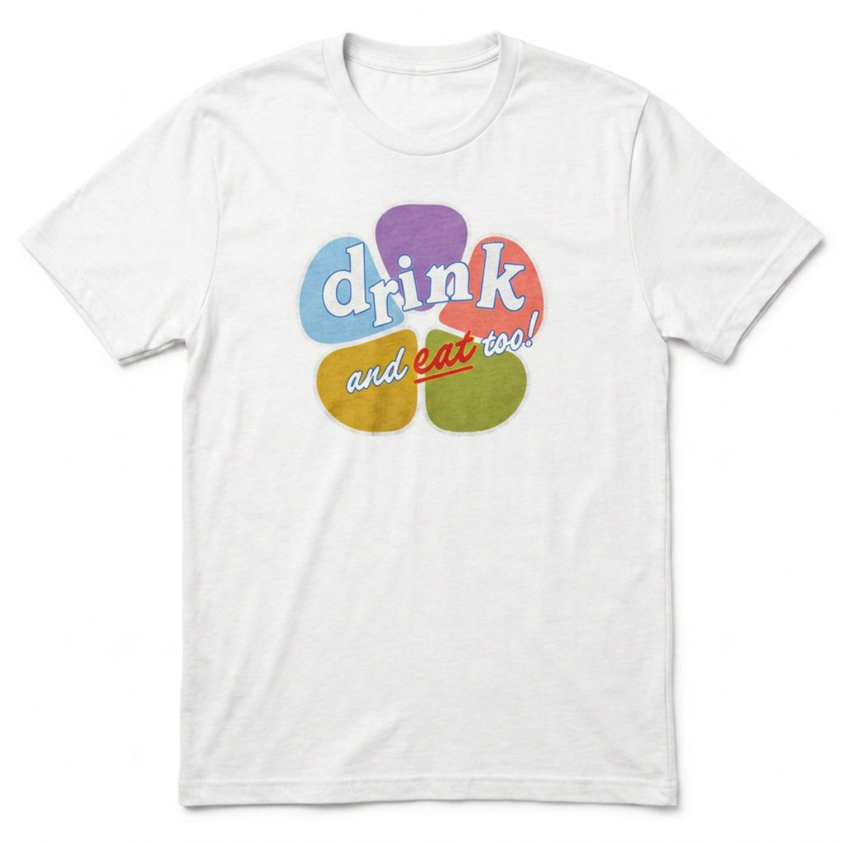 Drink And Eat Too Las Vegas Golden Knights t-shirt in white