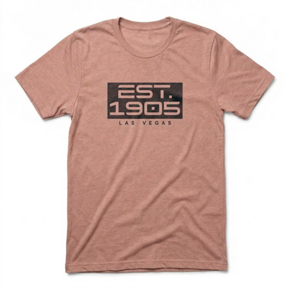 Established 1905 Las Vegas founded t-shirt in desert pink