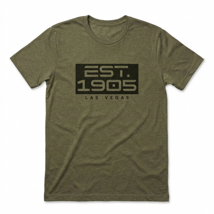 Established 1905 Las Vegas t-shirt in military green