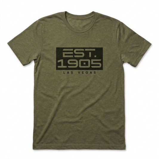 Established 1905 Las Vegas t-shirt in military green