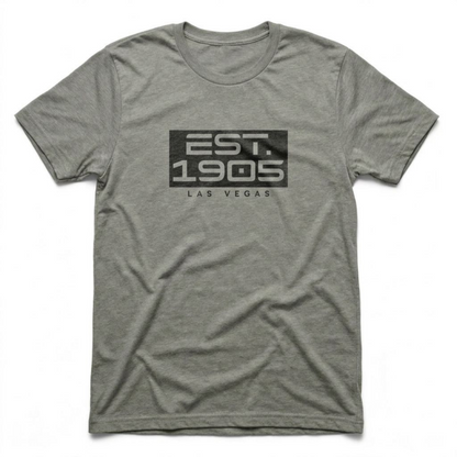 Established 1905 Las Vegas founded t-shirt in venetian gray