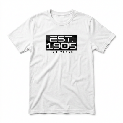 Established 1905 Las Vegas founded t-shirt in white